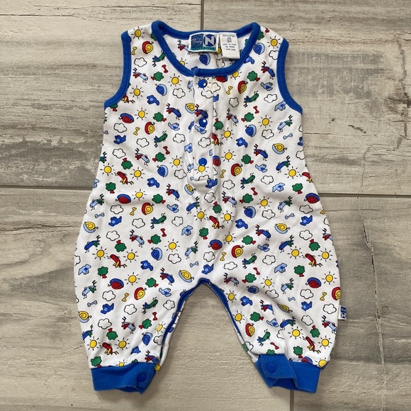 Baby N Collection Kids Size XS/6M Animal Pattern Long & 3/6M Short One-piece - Picture 2 of 9